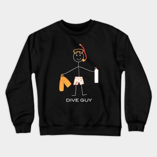 Funny Mens Dive Guy for Scuba Divers Crewneck Sweatshirt